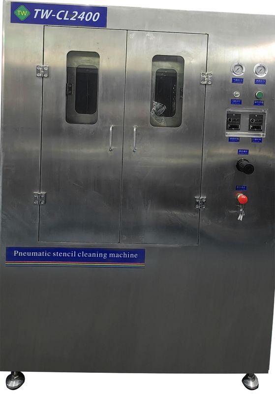 Doppelkamerreinigingsapparatuur voor schermen, stensels, rubberen schermen, microporeuze schermen en andere stenselplaten